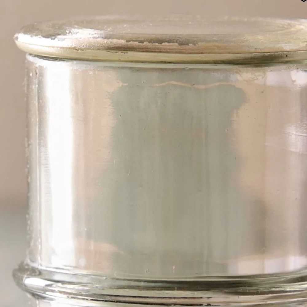 West Elm Metallic Silver Glass Candles - Balsam Fir - New